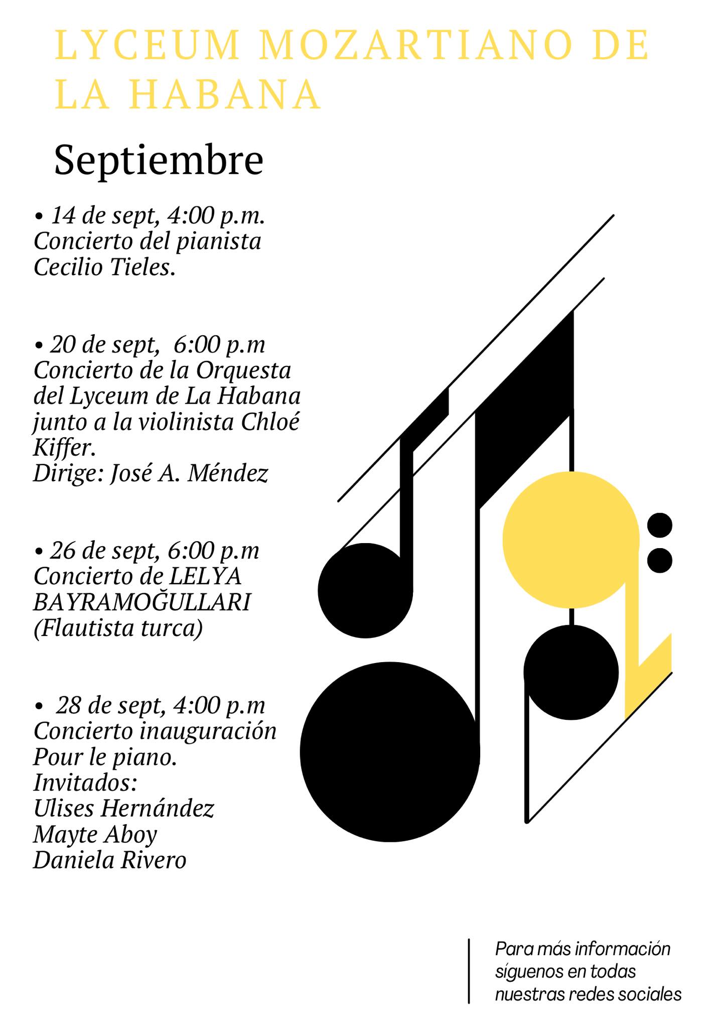 septiembre lyceum mozartiano de la habana